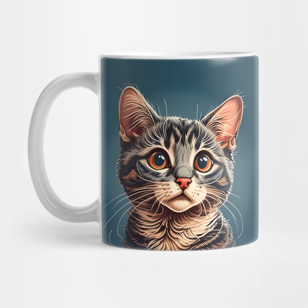 Retro Cute Cat Vintage Style Funny Cat - Love Cats by Felix Rivera